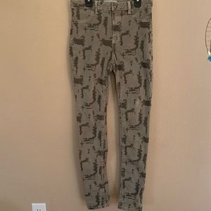 Free People Green Jeans size 28
